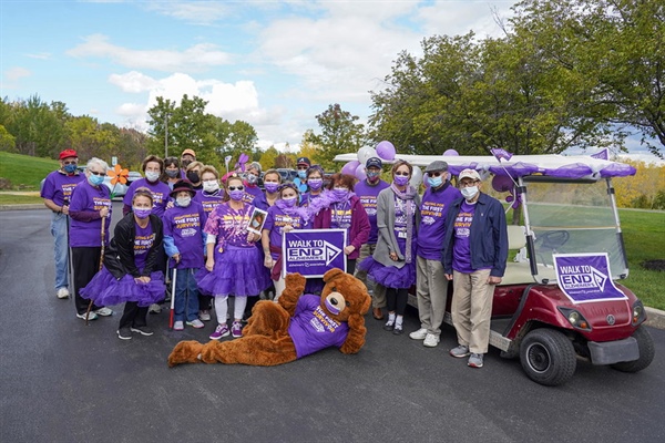 Wearing Purple to support the fight against Alzheimer's!