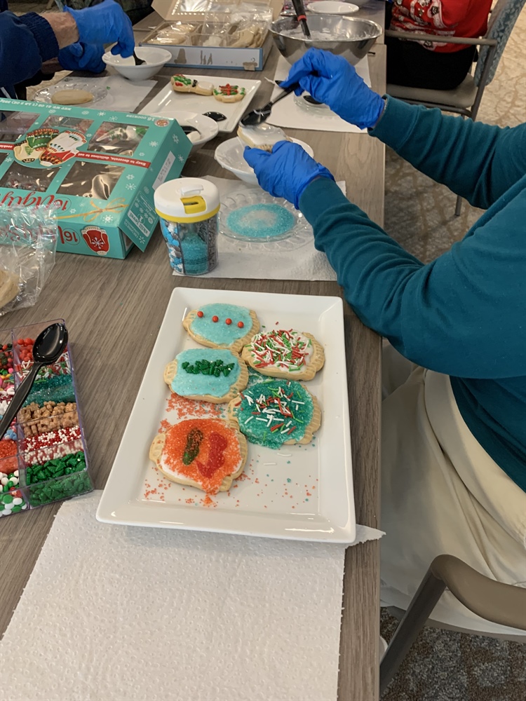 Cookie decorating at Ferris Hills